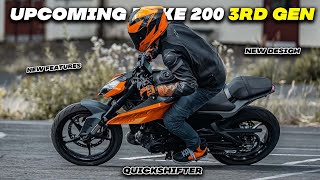 Upcoming KTM Duke 200 Gen 3  New Features New Look  Quick shifter  😍😍 [upl. by Archambault]