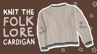 how to knit the taylor swift folklore cardigan  back panel pt 1 rows 18 [upl. by Dnesnwot119]