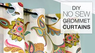 How to Make No Sew Grommet Curtains [upl. by Ytisahc72]