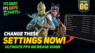 How to Boost FPS in Fortnite Season OG  Fortnite FPS Increase Guide Best Settings 2023 [upl. by Nyrual]