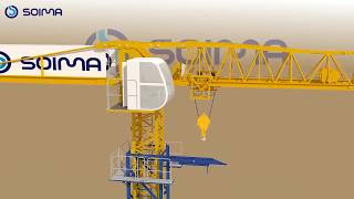 Tower Crane Climbing System How does it work Climbing System of SOIMAs Tower Crane [upl. by Airal]