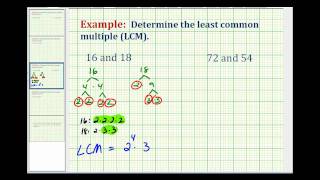 Example Determining the Least Common Multiple Using Prime Factorization [upl. by Clover]