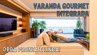 VARANDA GOURMET INTEGRADA COM LIVING  MUITA ELEGÂNCIA E FUNCIONALIDADE [upl. by Allicirp]