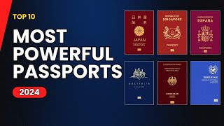 Top 10 Most Powerful Passports in The World 2024 [upl. by Andi10]