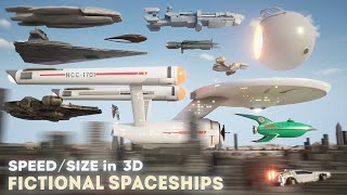 SPEEDSIZE COMPARISON 3D  Fictional SPACESHIPS 🛸 [upl. by Singh]