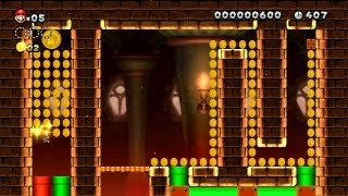 New Super Mario Bros U  Second Star Coin in Mortons Compactor Castle [upl. by Neala]