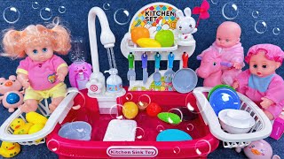 8 Minutes Satisfying with Unboxing Kitchen Sink Playset，Kitchen Cooking Toys Review  ASMR [upl. by Eesak]