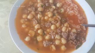 Garbanzos Con Carne Molida [upl. by Olney]