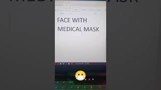 Microsoft word Face with medical maskshortvideo trending viral trick msoffice mswords [upl. by Finley]