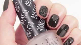 OPI Matte Top Coat  Matte French Mani Tutorial [upl. by Ateerys]