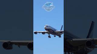 Airbus A340300 HIFly Airline landing at Lisbon Airport [upl. by Adiam]