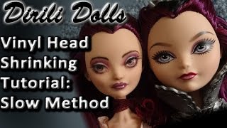 Vinyl Doll Head Shrinking Tutorial Slow method Safest [upl. by Fisa]