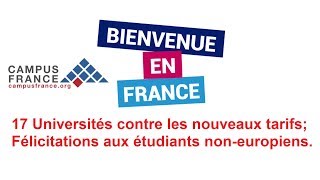 Voilà les 17 universités sont contre les nouveaux tarifs universitaires [upl. by Caesar]