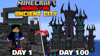 I Survived 100 Days in Middle of the ANCIENT CITY in Minecraft Survival [upl. by Leahcimnaj175]