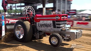 Tractor Pulling 2023 Hot Farm Tractors pulling in Goshen In  Indiana Pulling League [upl. by Ysied612]