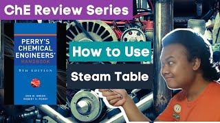 ChE Review Series  How To Use The Perrys 8th Edition Steam Table with Calculator Technique [upl. by Darraj]