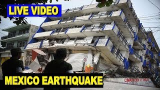 LIVE VIDEO Mexico Earthquake Topples Buildings [upl. by Derf]