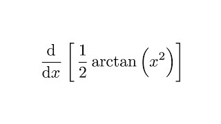 Derivative of 12arctanx2 [upl. by Attenyt]