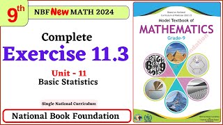 Class 9 Math Exercise 113 I Unit 11  National Book Foundation Math 9 Ex 113 NBF FBISE [upl. by Anirhtak]