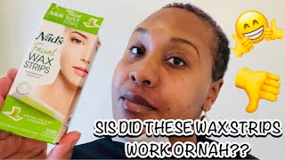 NADS FACIAL WAX STRIPSA NO OR A GO nads  REVIEW NIJAH J [upl. by Goodson]