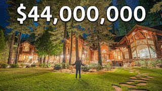 Touring a 44000000 Lake Tahoe WATERFRONT Mansion [upl. by Annayad]