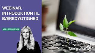 Webinar Introduktion til bæredygtighed [upl. by Yatnoj]