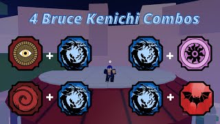 4 Bruce Kenichi Combos  Shindo Life [upl. by Aisan]