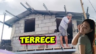 UMPISA NA SA PAGGAWA NG TERRECE SA BAHAY NINA NONA AT BADETH kuyanolivlog [upl. by Emlyn]