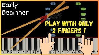 Chopsticks  play this with just 2 fingers  VERY EASY BEGINNER PIANO TUTORIAL [upl. by Veedis]