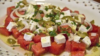 INSALATA DI ANGURIA e FETA  ricetta SUPER LIGHT veloce e gustosa [upl. by Socrates]