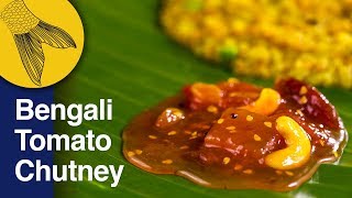 Tomato Chutney Recipe Bengali Style–Khejur Amsotto Tomato Chatni–SweetSour Bengali Chutney Recipe [upl. by Short]