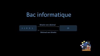 Bac informatique  conversion Base 10 vers Base 2 et Base 2 vers Base 10 [upl. by Euqinmod777]