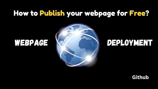 How to Publish Your Webpage for Free github [upl. by Wettam619]