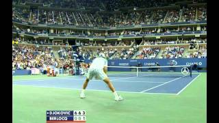 US OPEN 2011 R2 Djokovic vs Berlocq PART 22 [upl. by Hedda]