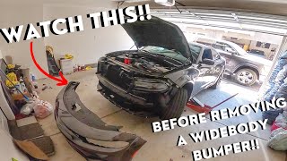 HOW TO REMOVE THE BUMPER ON WIDEBODY HELLCAT amp 392 SCAT PACK [upl. by Aisul]