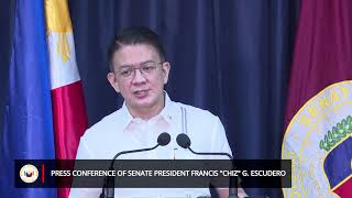 Press Conference of Senate President Francis quotChizquot Escudero October 2 2024 [upl. by Coleville]