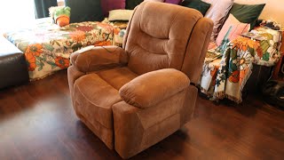 Large Power Swivel Rocker Recliner with Massage and Heat USB Port Overstuffed Electric Glider [upl. by Oinotnaocram360]