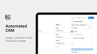 Automated Notion CRM [upl. by Angil]