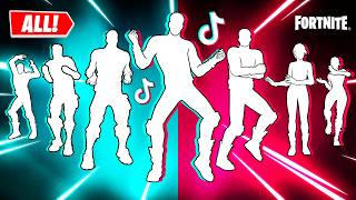 ALL TIKTOK DANCES amp EMOTES IN FORTNITE [upl. by Jeromy583]