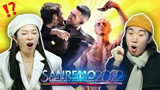 COREANI GIUDICANO SANREMO 2022  Mahmood amp Blanco Elisa Achille Lauro [upl. by Didi]