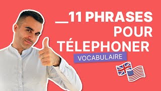 11 Phrases pour Téléphoner en Anglais  Vocabulaire Facile [upl. by Nerrol75]