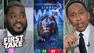 FIRST TAKE  Lions atop the NFC throne  Stephen A calls Lions defense elite after win vs Texans [upl. by Hebbe]