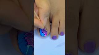 easy nail polish 💅 Toe nail art 😱 simple design for beginners youtubeshorts nailart shorts [upl. by Finkelstein]