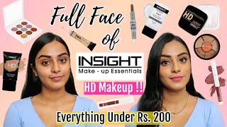 I Did My Makeup Using Only INSIGHT COSMETICS Products  Everything Under Rs 200  Honest Review [upl. by Uchida667]