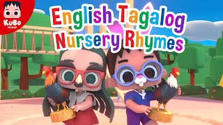 English Nursery Rhymes  Tagalog Nursery Rhymes  Round the Mulberry Bush  Telebong Kubo House [upl. by Parcel]