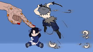 Anime Chibi Demon Slayer vs Demon Finger  Demon Slayer Animation  Inosuke vs Demon Finger [upl. by Yffub]