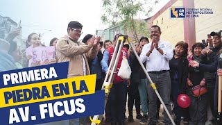 NUEVA OBRA EN INDEPENDENCIA BAJO EL LIDERAZGO DE LÓPEZ ALIAGA  PISTAS Y VEREDAS EN AVENIDA FICUS [upl. by Gosnell]