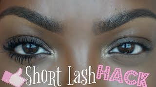 Mascara HACK for short lashes  mega volume [upl. by Limoli761]