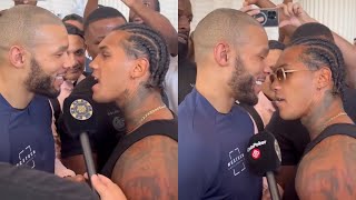 ANGRY Conor Benn SHOVES Chris Eubank Jr ahead of his Fight [upl. by Nollek]