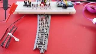 Arduino Micro driving KATO Unitrack turnout [upl. by Shepperd]